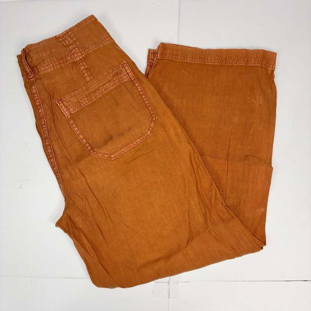 American Eagle Outfitters Wide-Leg Pants in Burnt Orange